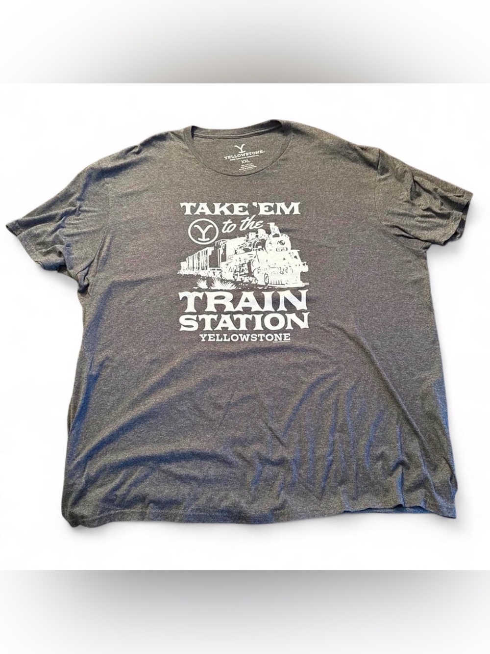 Charcoal Gray Yellowstone 'Train Station' Graphic Tee